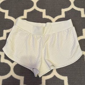 White quilted shorts
